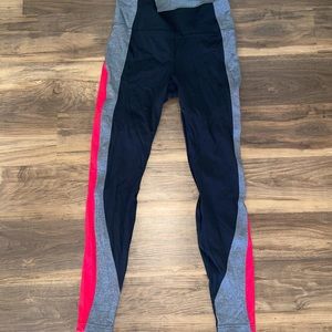 Lululemon leggings- red, gray and black